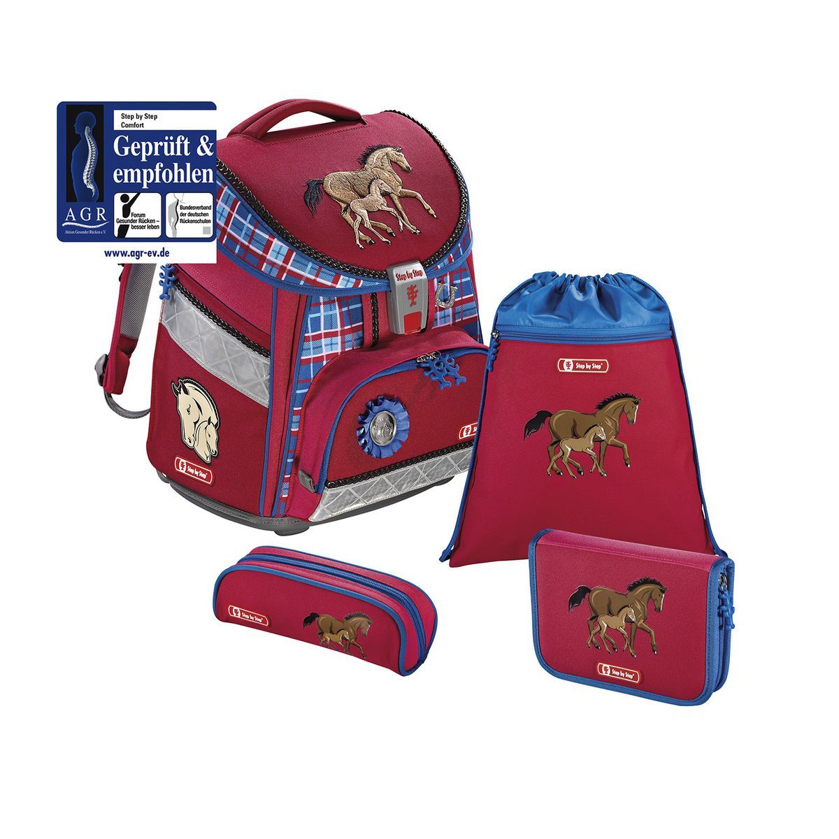 Step by Step Comfort Horse Family Schulranzen Set 4tlg.