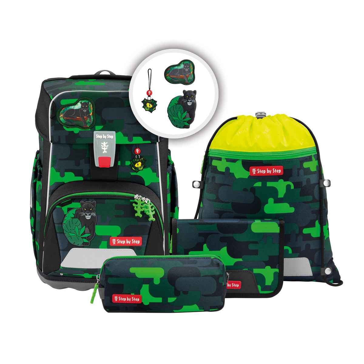 Step by Step Giant Black Cat Chiko Schulranzen Set 5tlg.