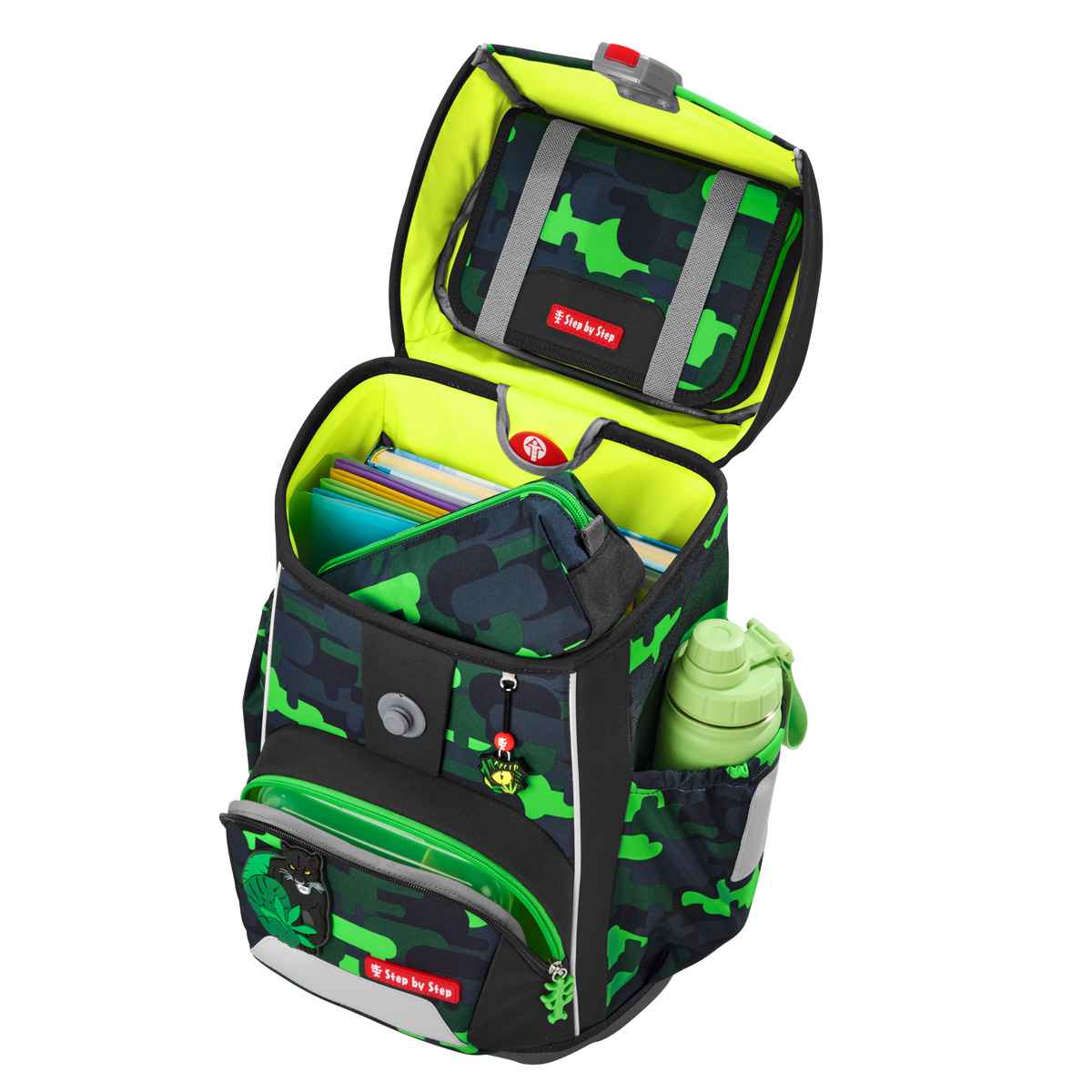 Step by Step Giant Black Cat Chiko Schulranzen Set 5tlg.