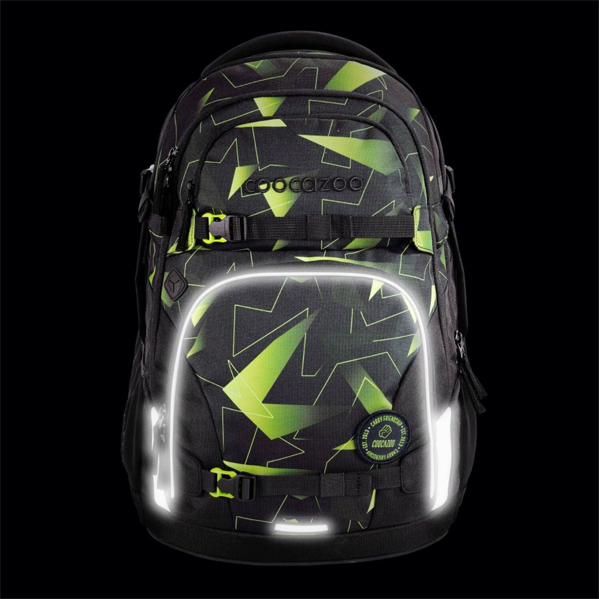 Coocazoo Porter Lime Flash Schulrucksack Set 3tlg.