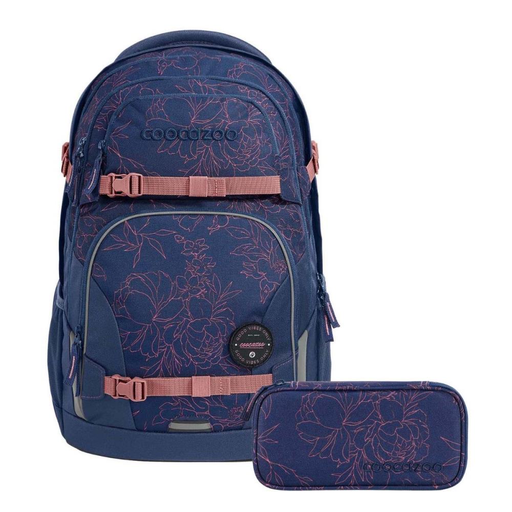 Coocazoo Porter Sweet Rose Schulrucksack Set 2tlg.