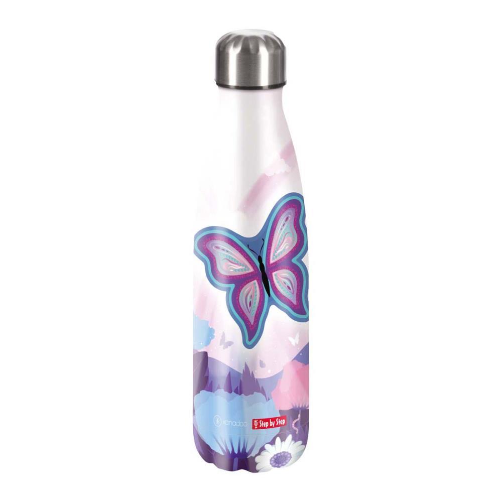 Step by Step Isolierte Edelstahl Trinkflasche Butterfly Maja