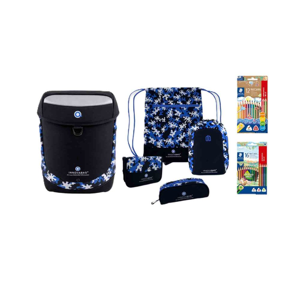 Innovabaq Nero Blue Schulranzen Set 5tlg.