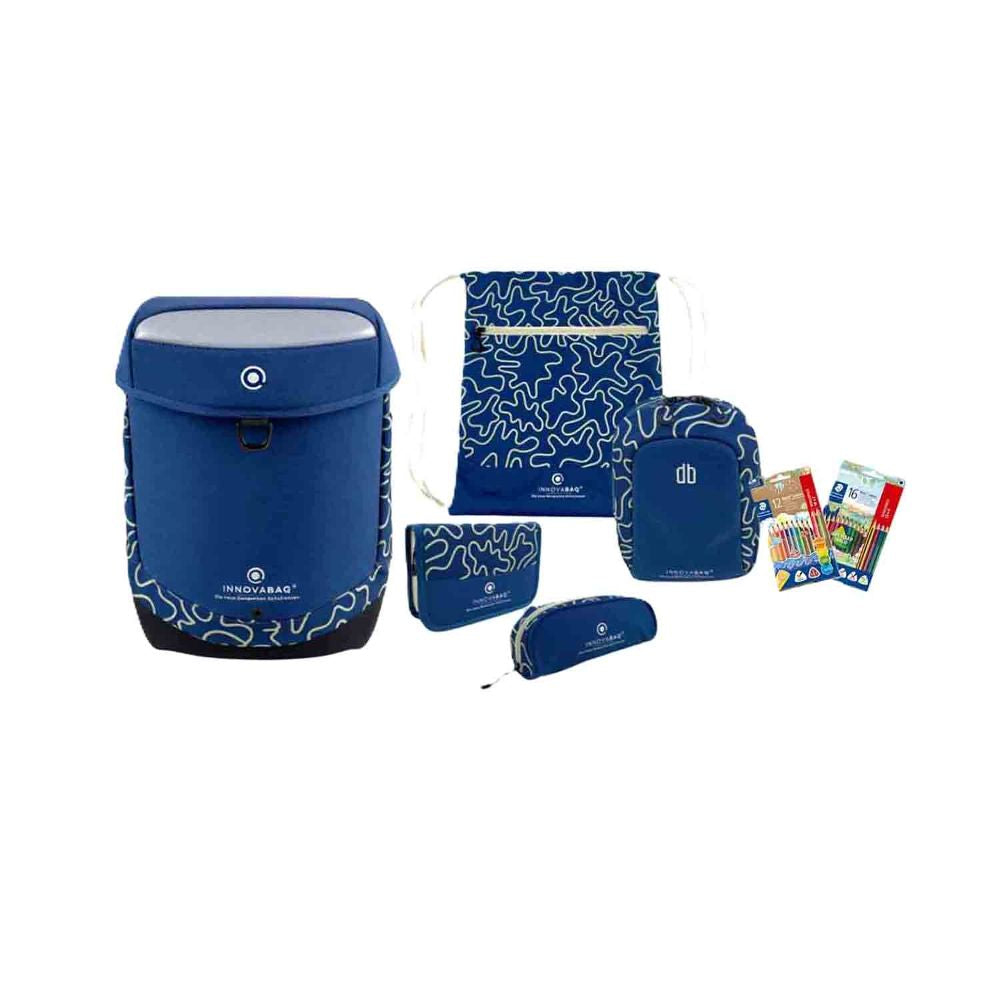 Innovabaq Navy Crema Schulranzen Set 5tlg.