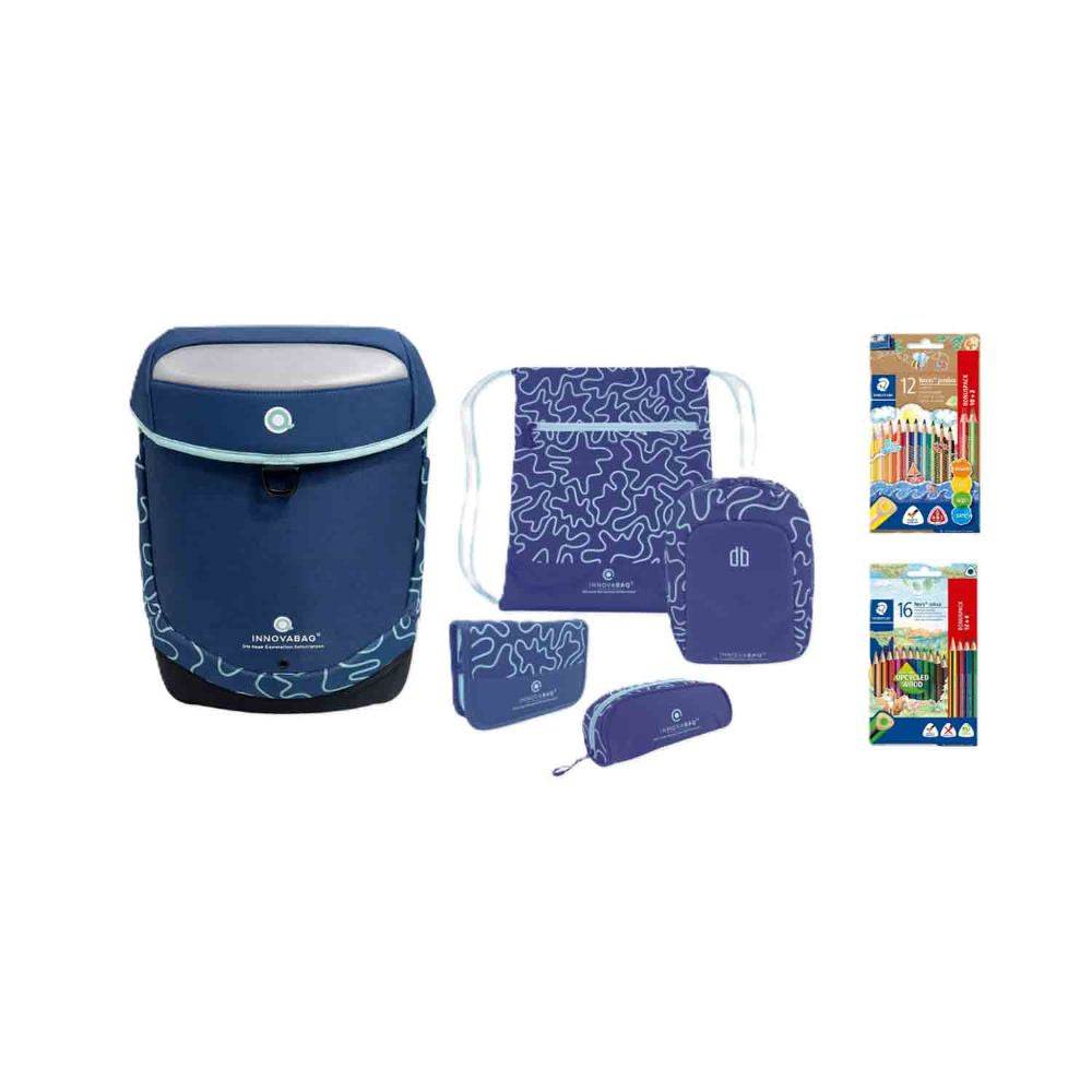 Innovabaq Blue Innova Schulranzen Set 5tlg.