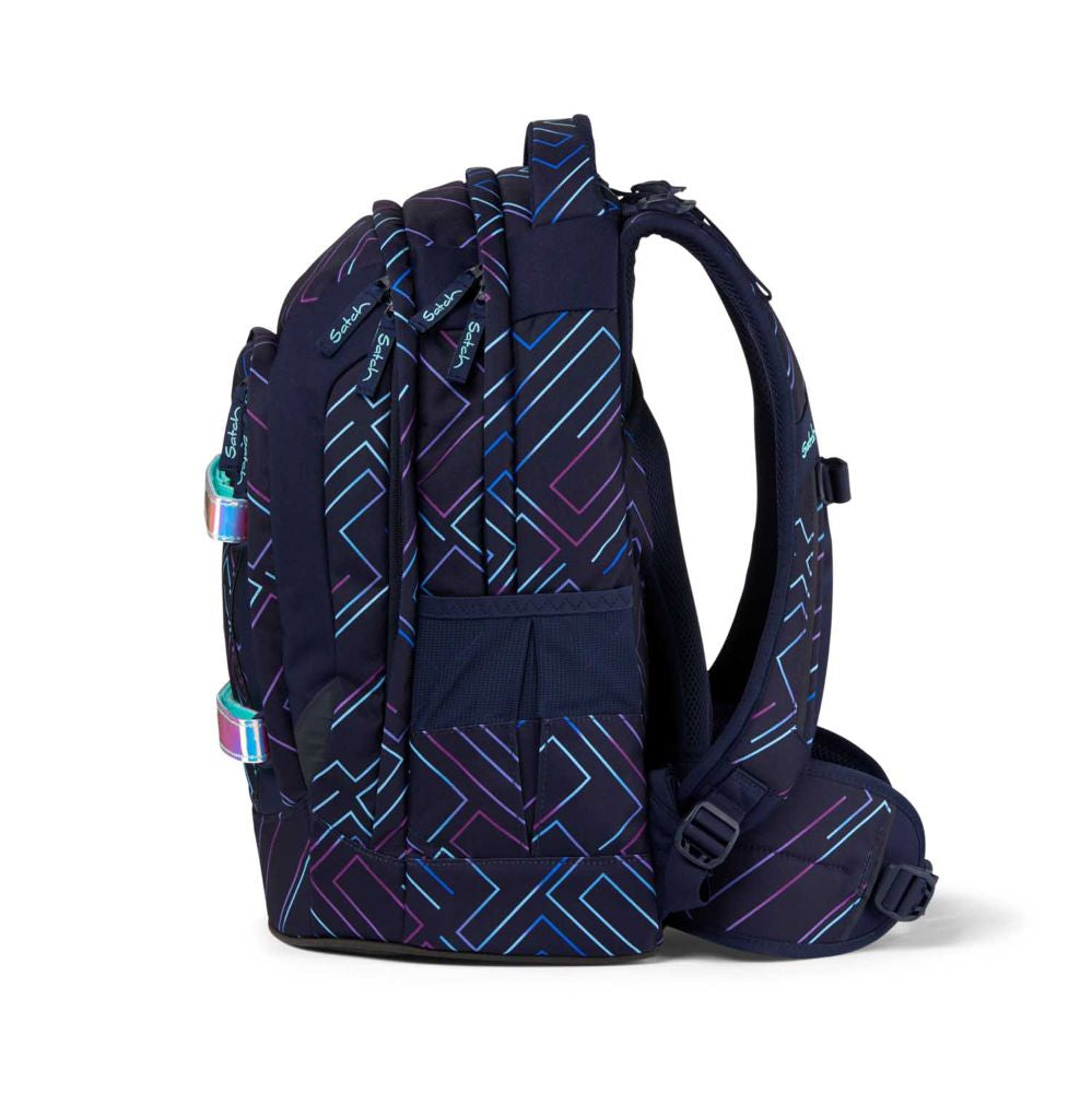 Satch Pack Purple Laser Schulrucksack Set 3tlg.