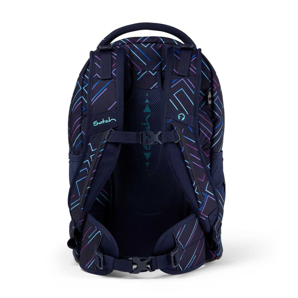 Satch Pack Purple Laser Schulrucksack Set 3tlg.