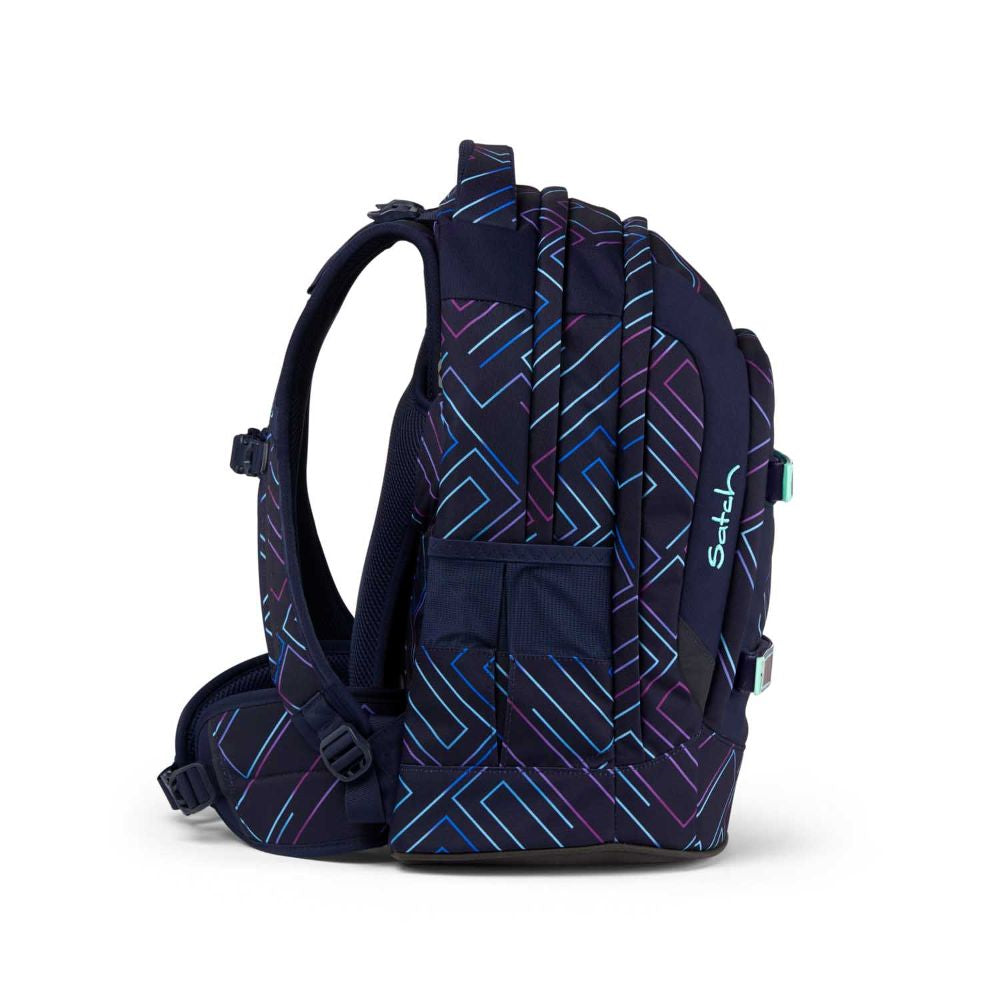 Satch Pack Purple Laser Schulrucksack Set 3tlg.