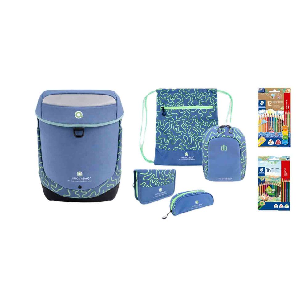 Innovabaq Space Grey Schulranzen Set 5tlg.