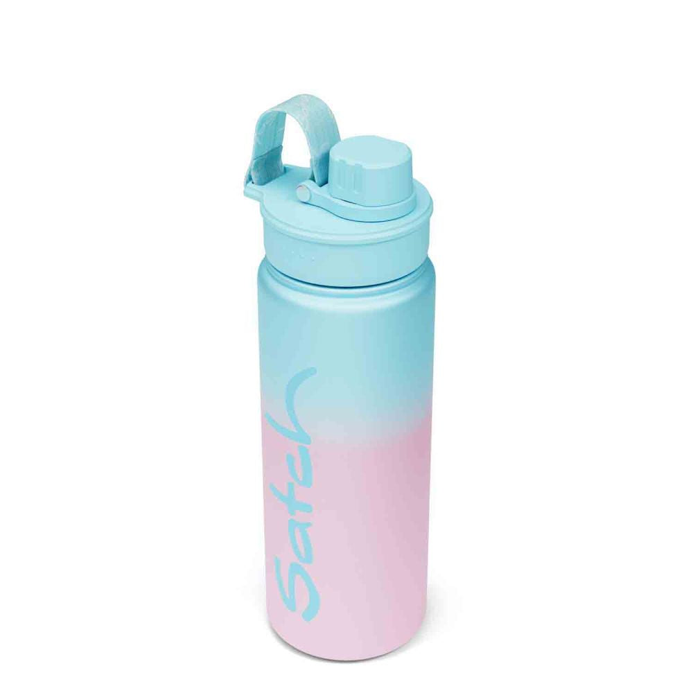 Satch Trinkflasche 0,5 Liter Edelstahl Light Blue Graffiti