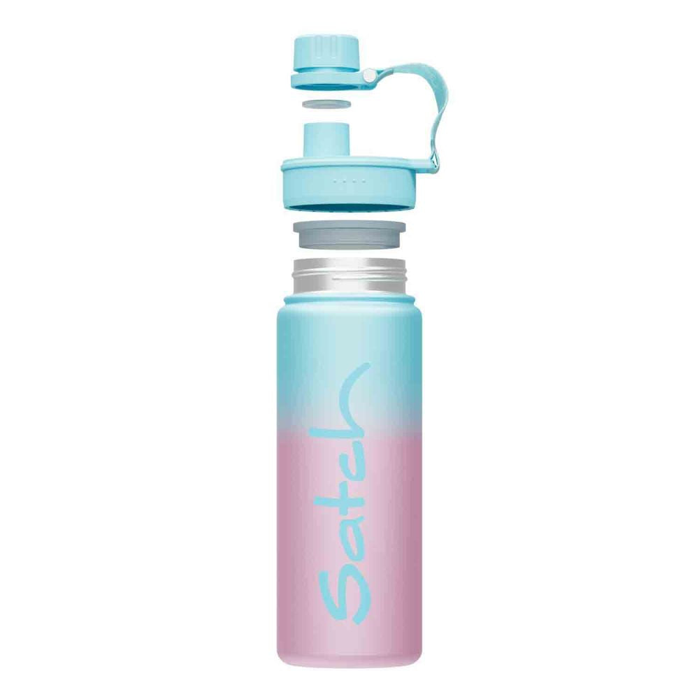 Satch Trinkflasche 0,5 Liter Edelstahl Light Blue Graffiti