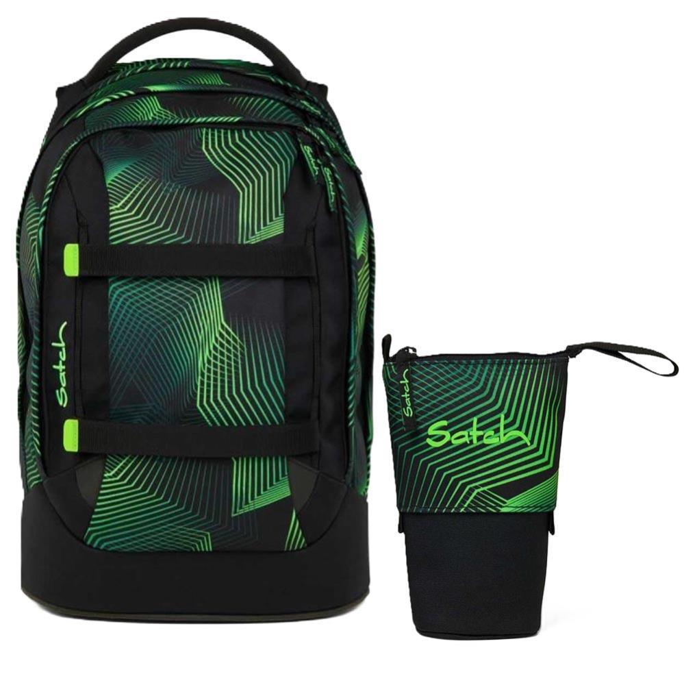 Satch Pack Seismic Green Schulrucksack Set 2tlg.