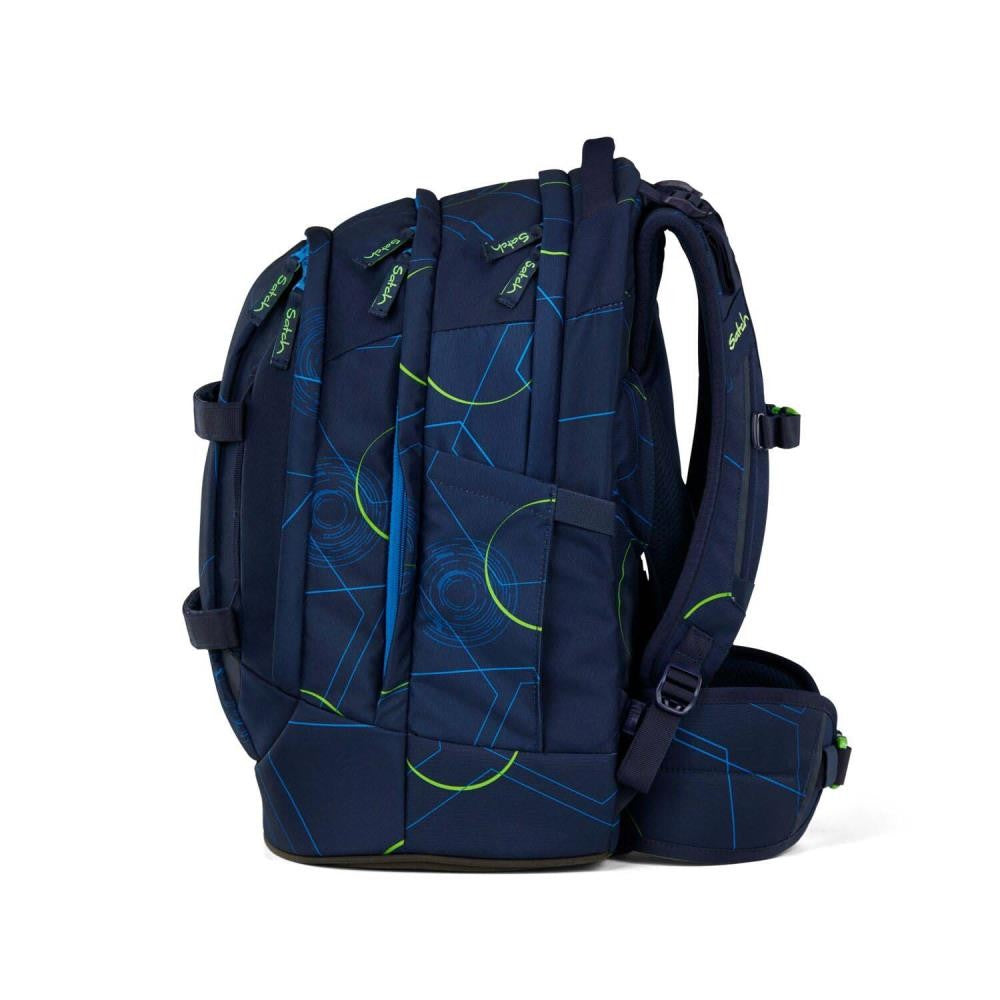 Satch Pack Blue Tech Schulrucksack Set 3tlg.