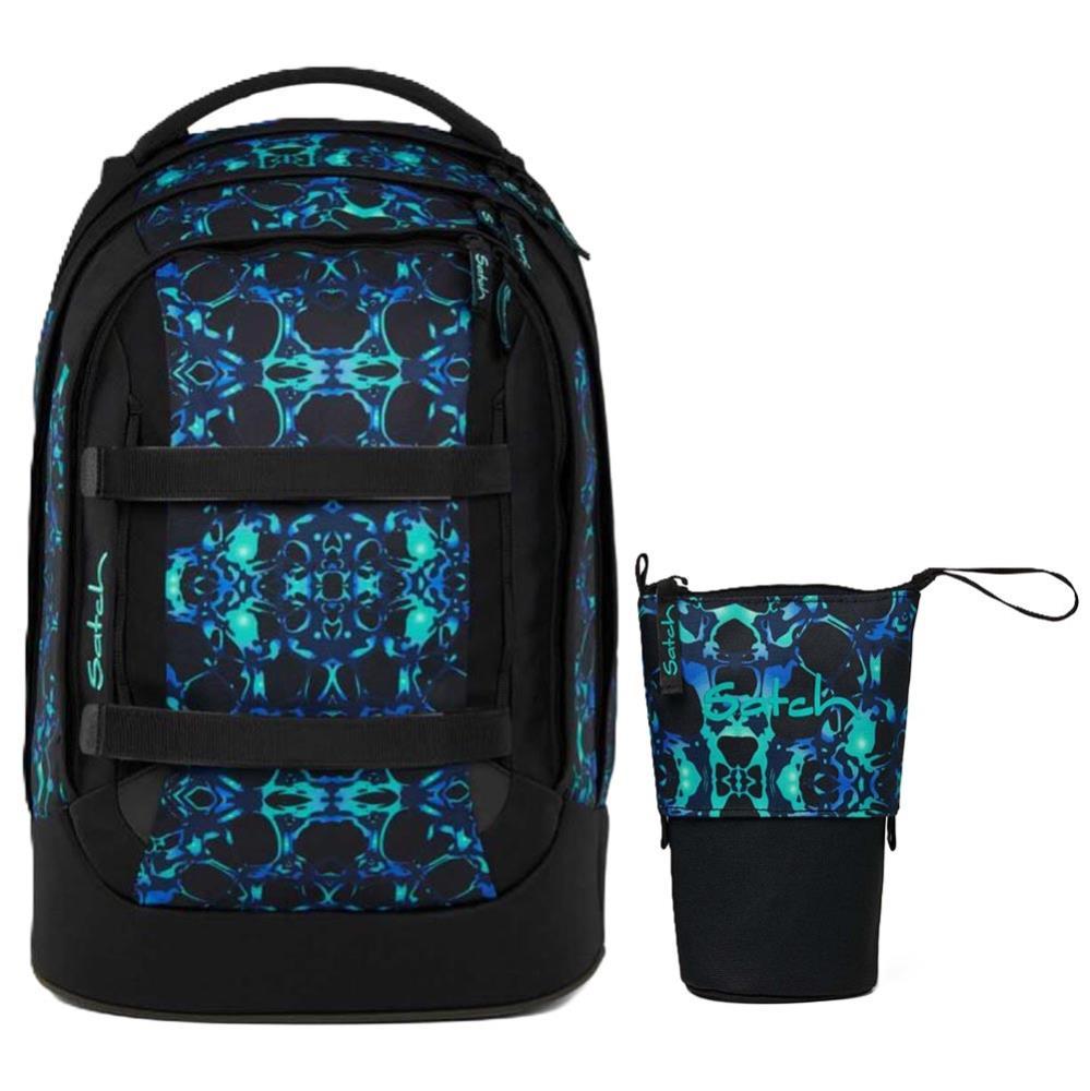 Satch Pack Caleido Blue Schulrucksack Set 2tlg.