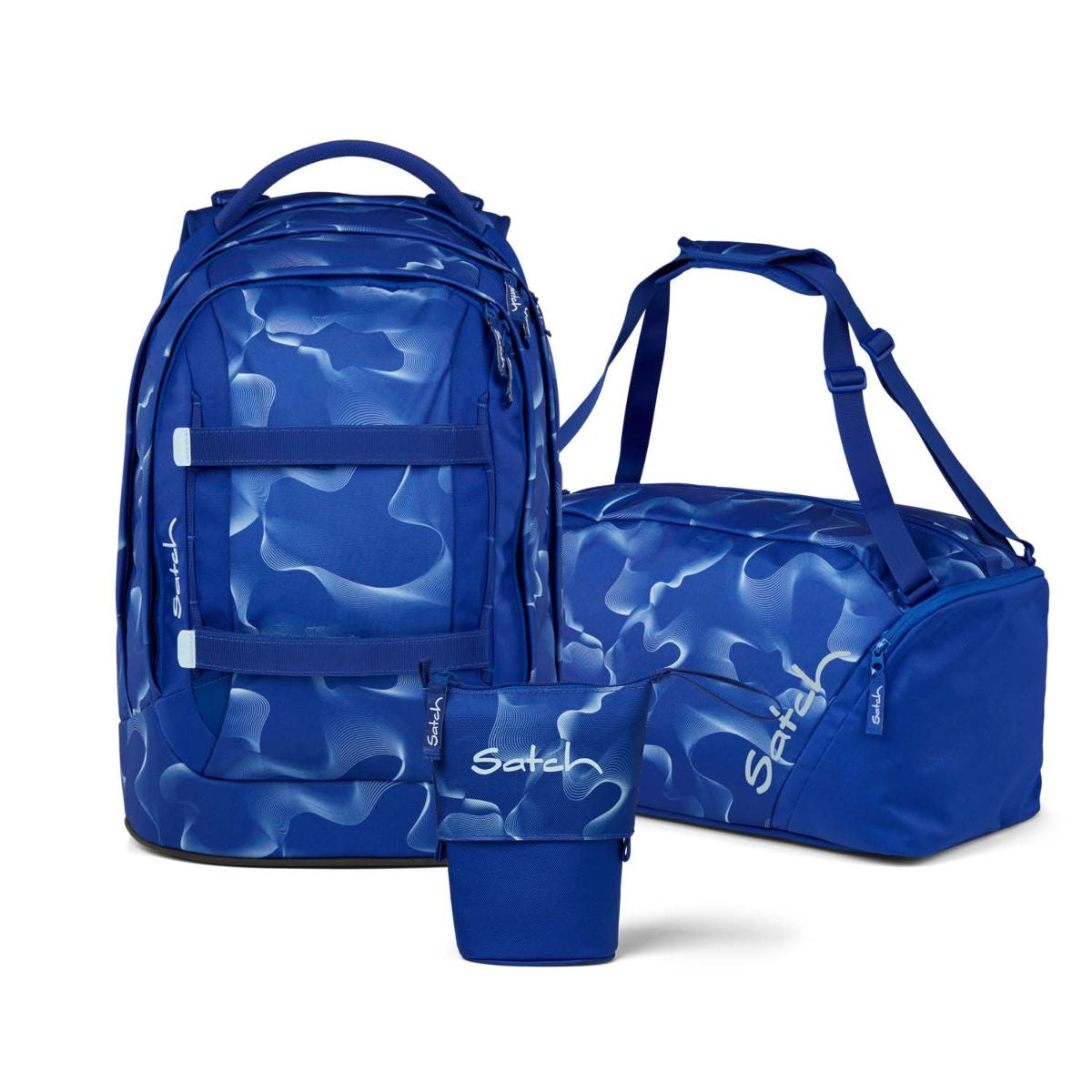 Satch Pack Vibrant Blue Pencil Slider Edition Schulrucksack Set 3tlg.