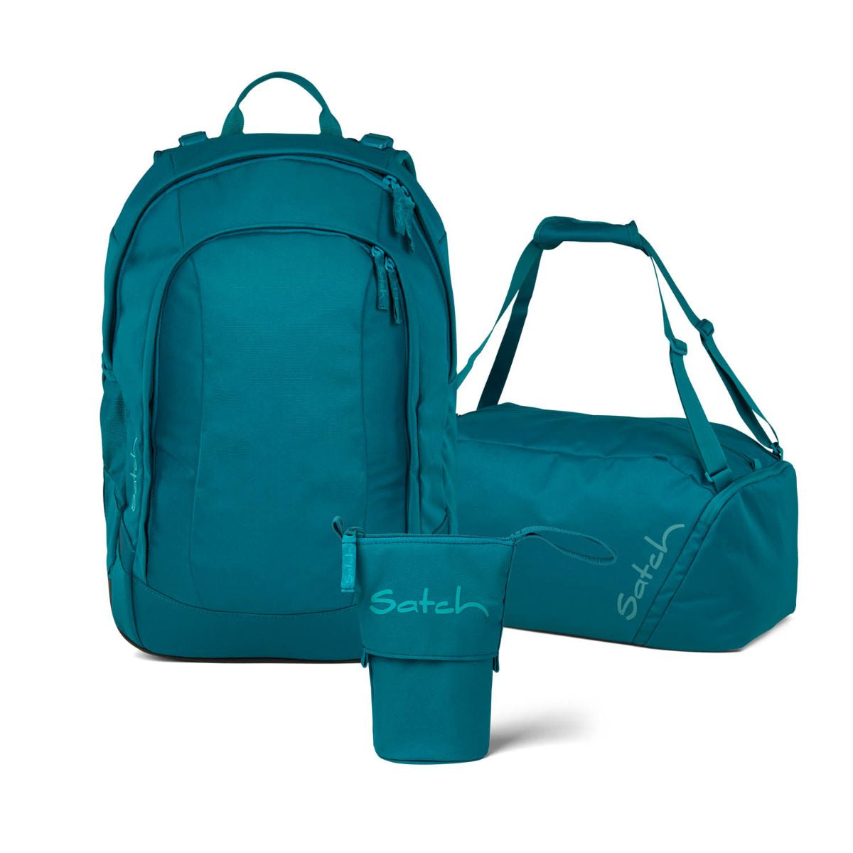 Satch Air Deep Petrol Pencil Slider Edition Schulrucksack Set 3tlg.