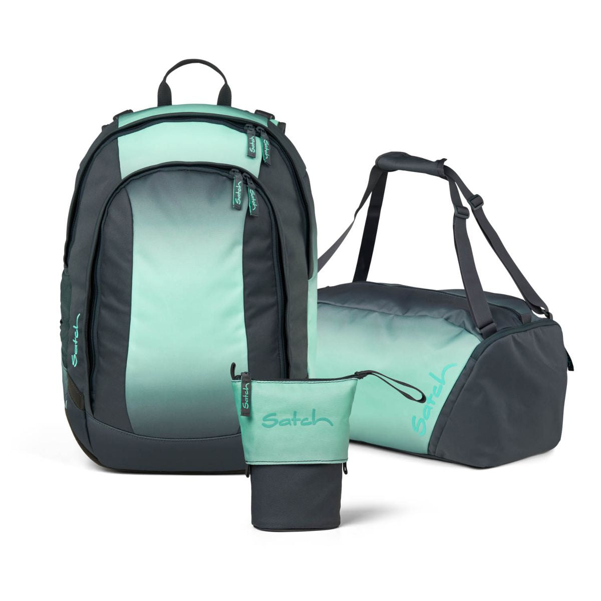 Satch Air Gradient Mint Pencil Slider Edition Schulrucksack Set 3tlg.