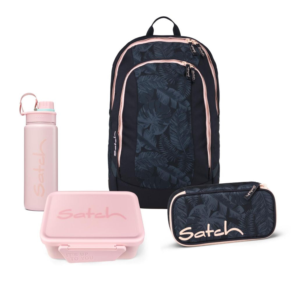Satch Air Midnight Jungle Schulrucksack Set 4tlg.
