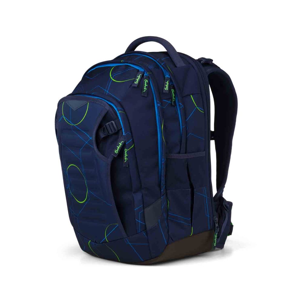 Satch Match Plus Blue Tech Pencil Slider Light Edition Schulrucksack Set 3tlg.