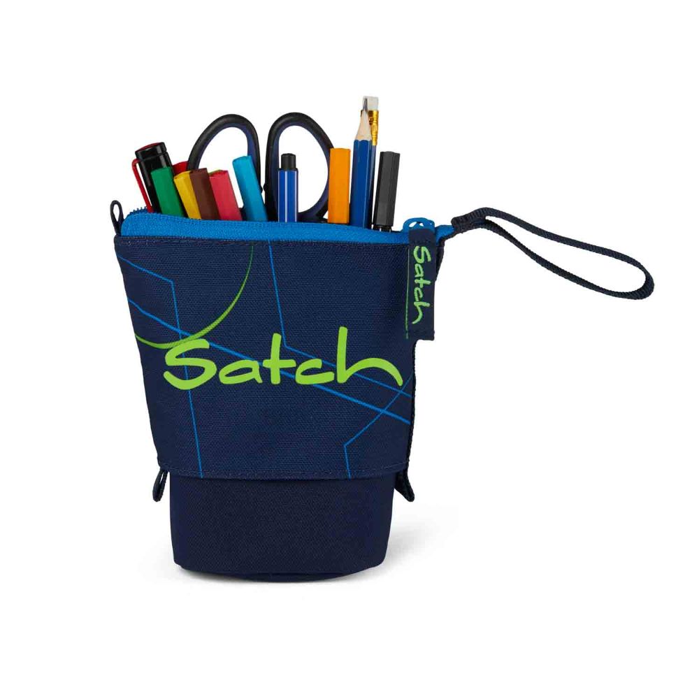 Satch Match Plus Blue Tech Pencil Slider Light Edition Schulrucksack Set 3tlg.