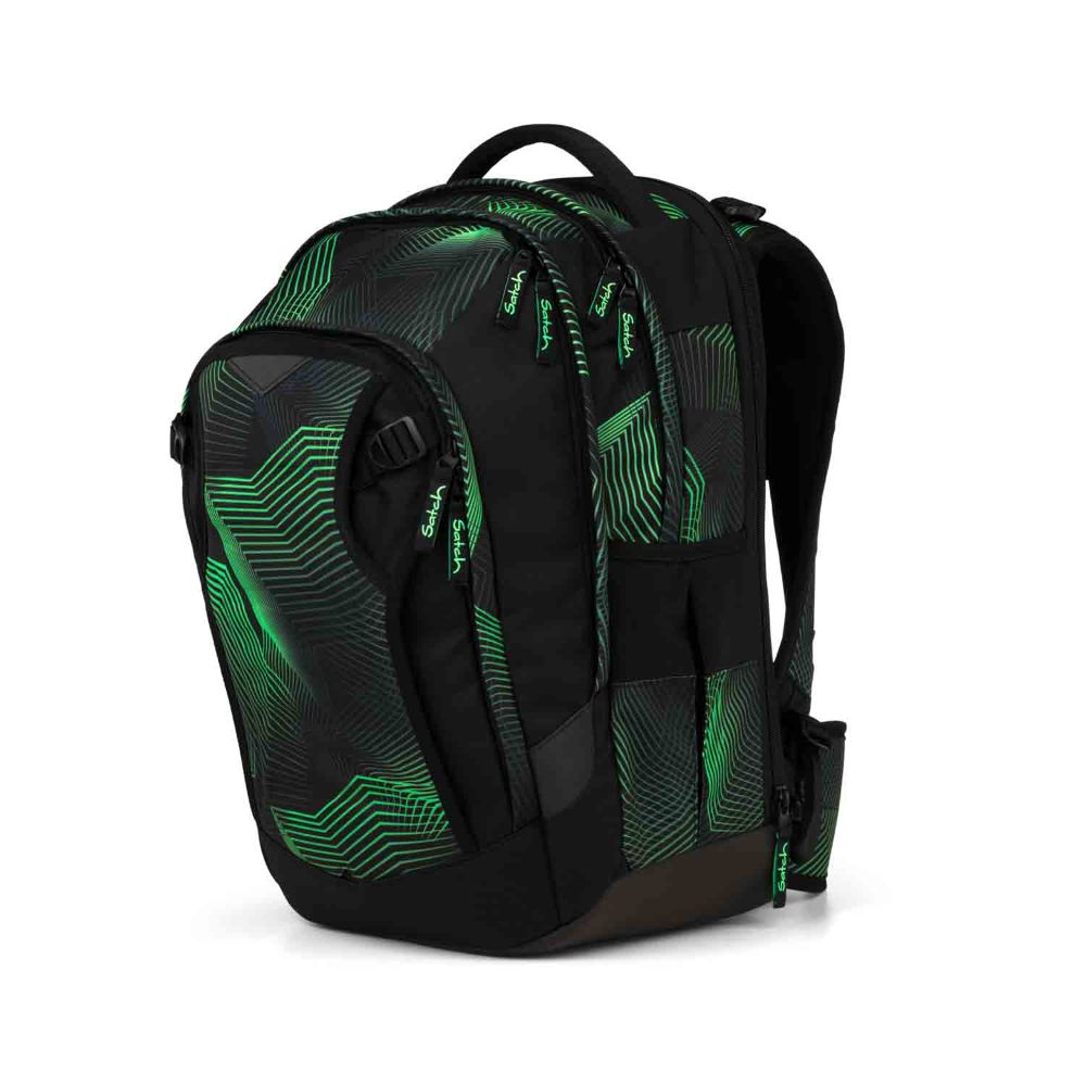 Satch Match Plus Seismic Green Schulrucksack Set 3tlg.