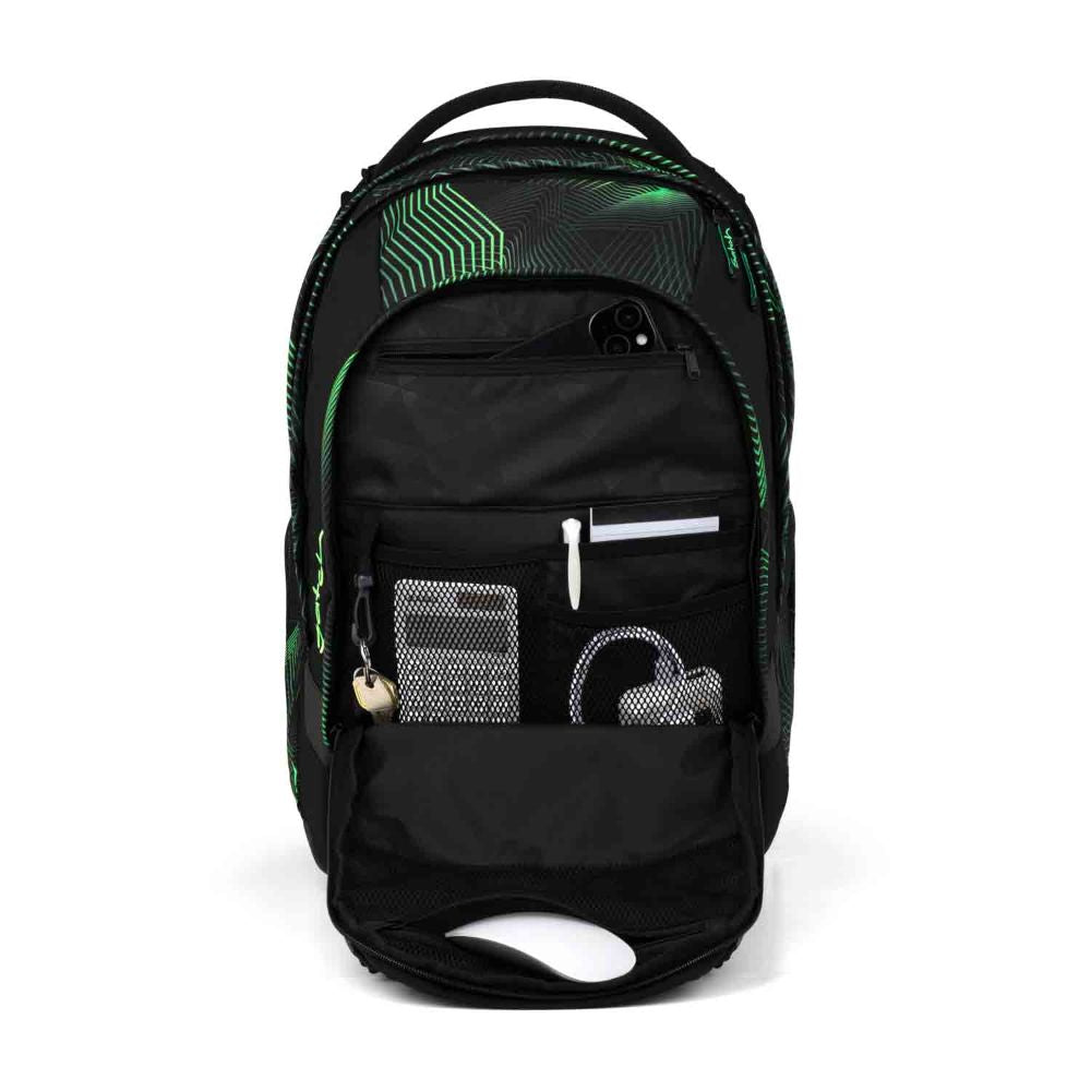 Satch Match Plus Seismic Green Schulrucksack Set 3tlg.