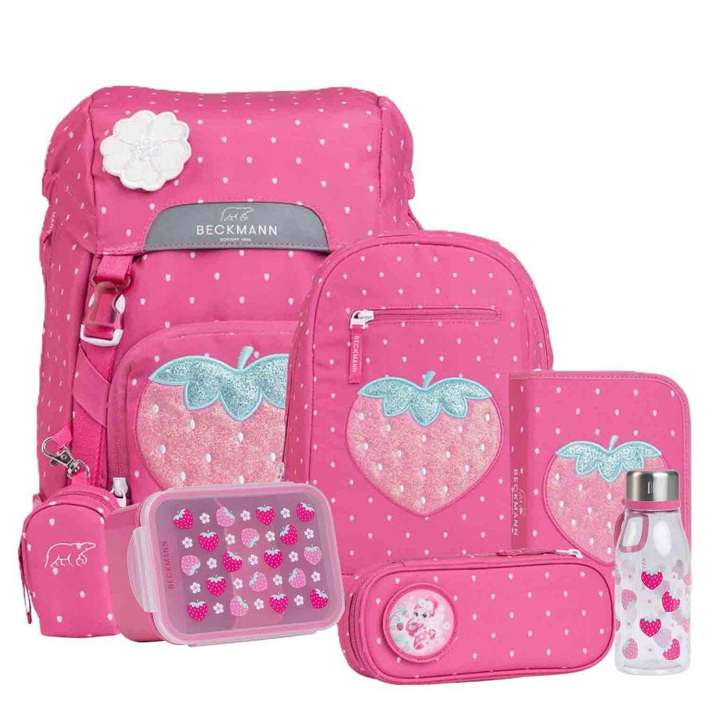 Beckmann Classic Strawberry Schulrucksack Set 8tlg.