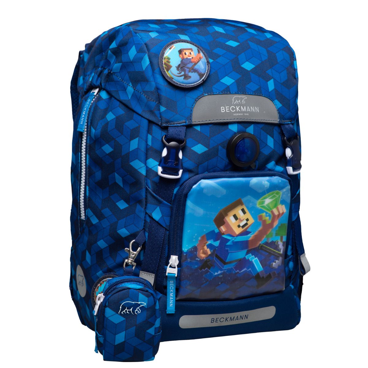 Beckmann Classic 22 Diamond Hunter Schulrucksack Set 3tlg.