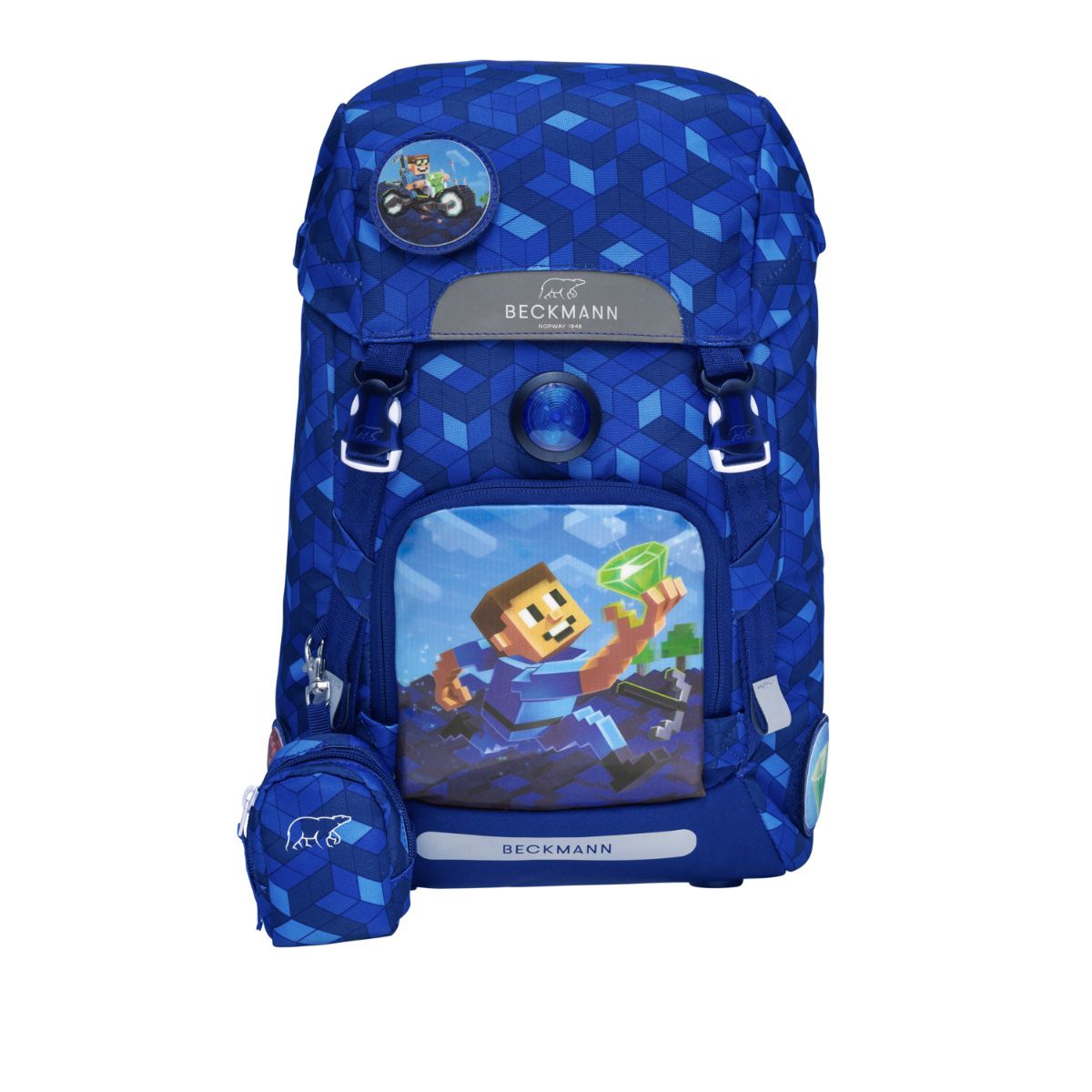 Beckmann Classic 22 Diamond Hunter Schulrucksack Set 3tlg.