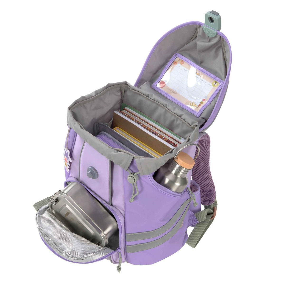 Lässig Flexy Unique Violet Lavender Schulrucksack Set 7tlg.