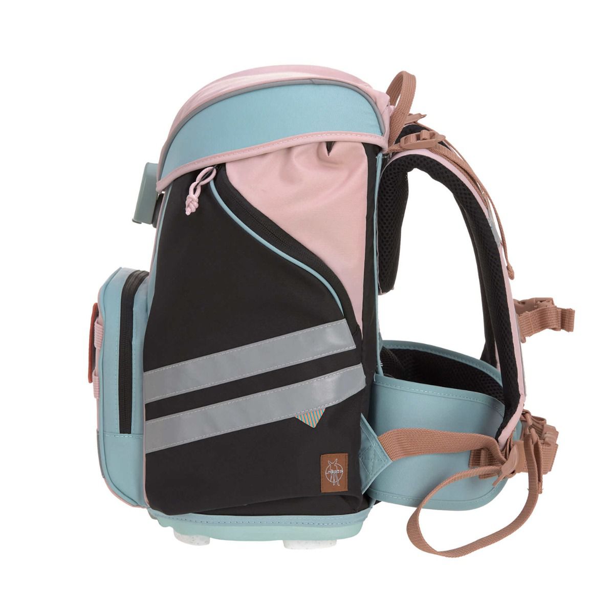 Lässig Flexy Unique Rose Blue Black Schulrucksack Set 7tlg.