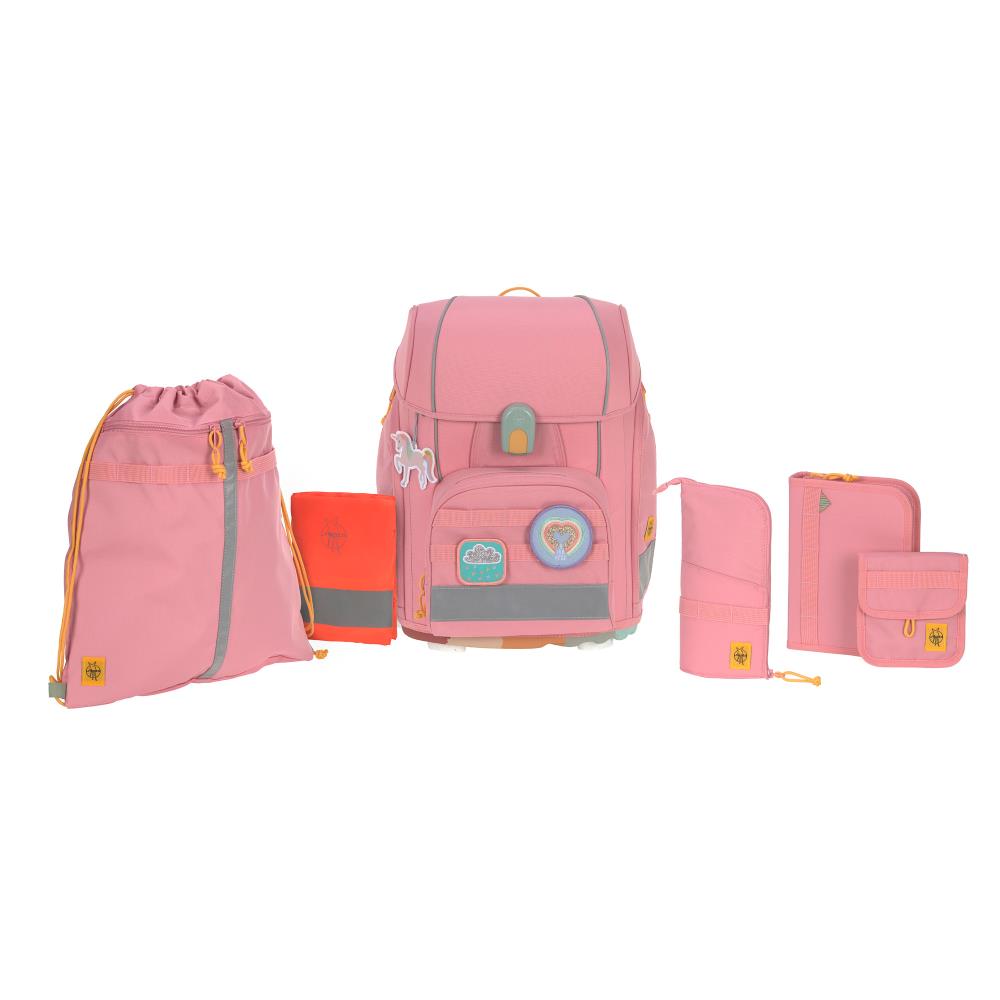 Lässig Boxy Unique Pink Schulranzen Set 7tlg.
