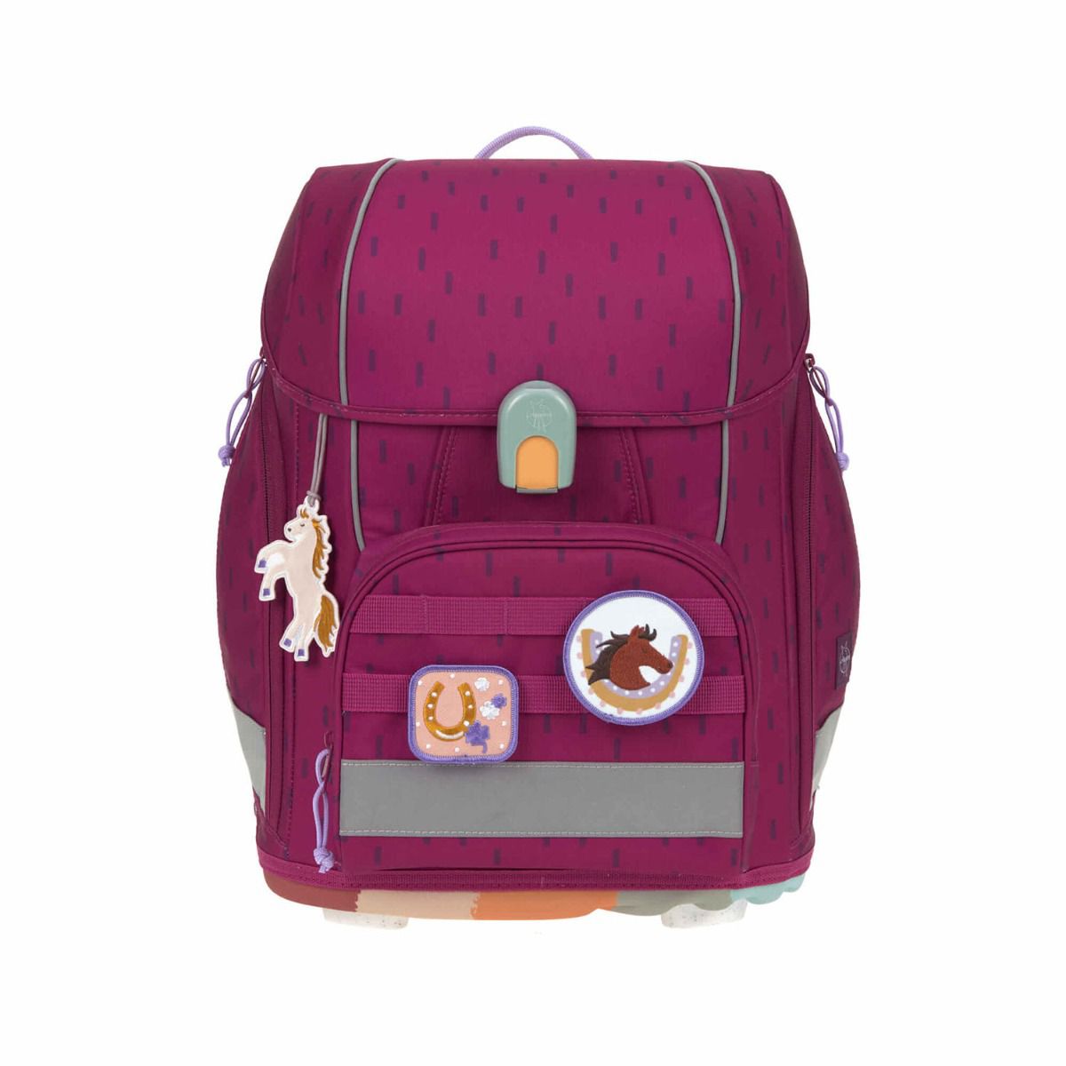 Lässig Boxy Unique Speckles Berry Schulranzen Set 7tlg.