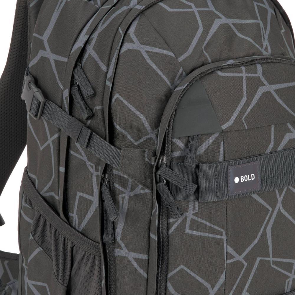 Lässig Bold Origin Edges Grau Schulrucksack