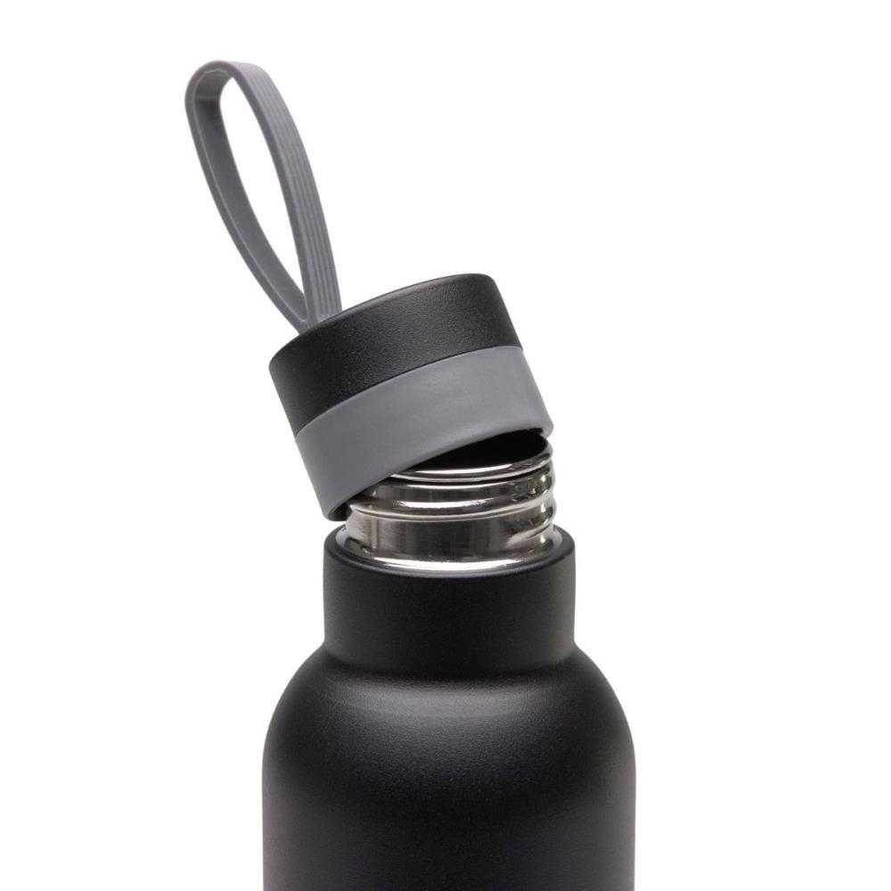Lässig Trinkflasche 0,75 Liter Edelstahl Black