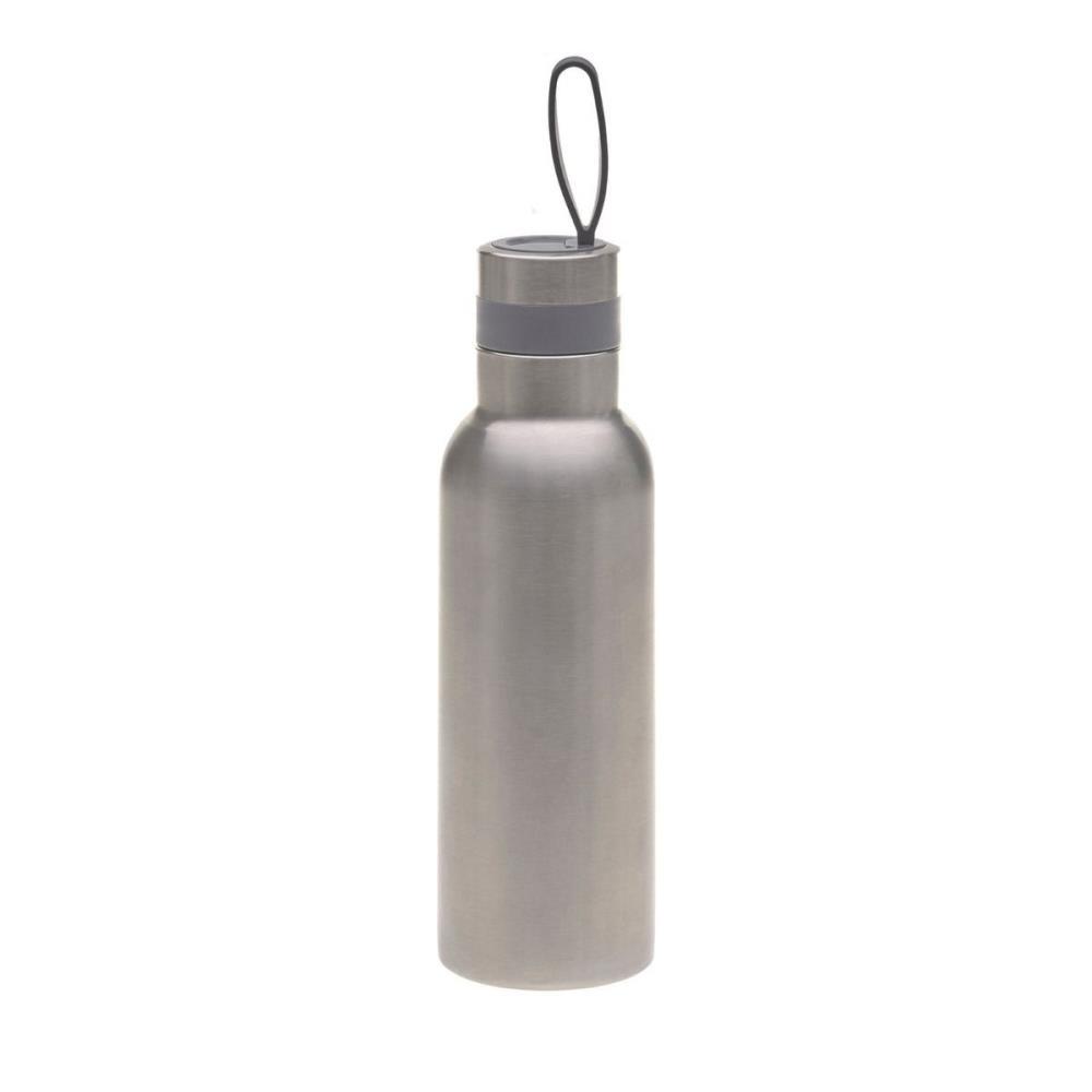 Lässig Trinkflasche 0,75 Liter Edelstahl Silver
