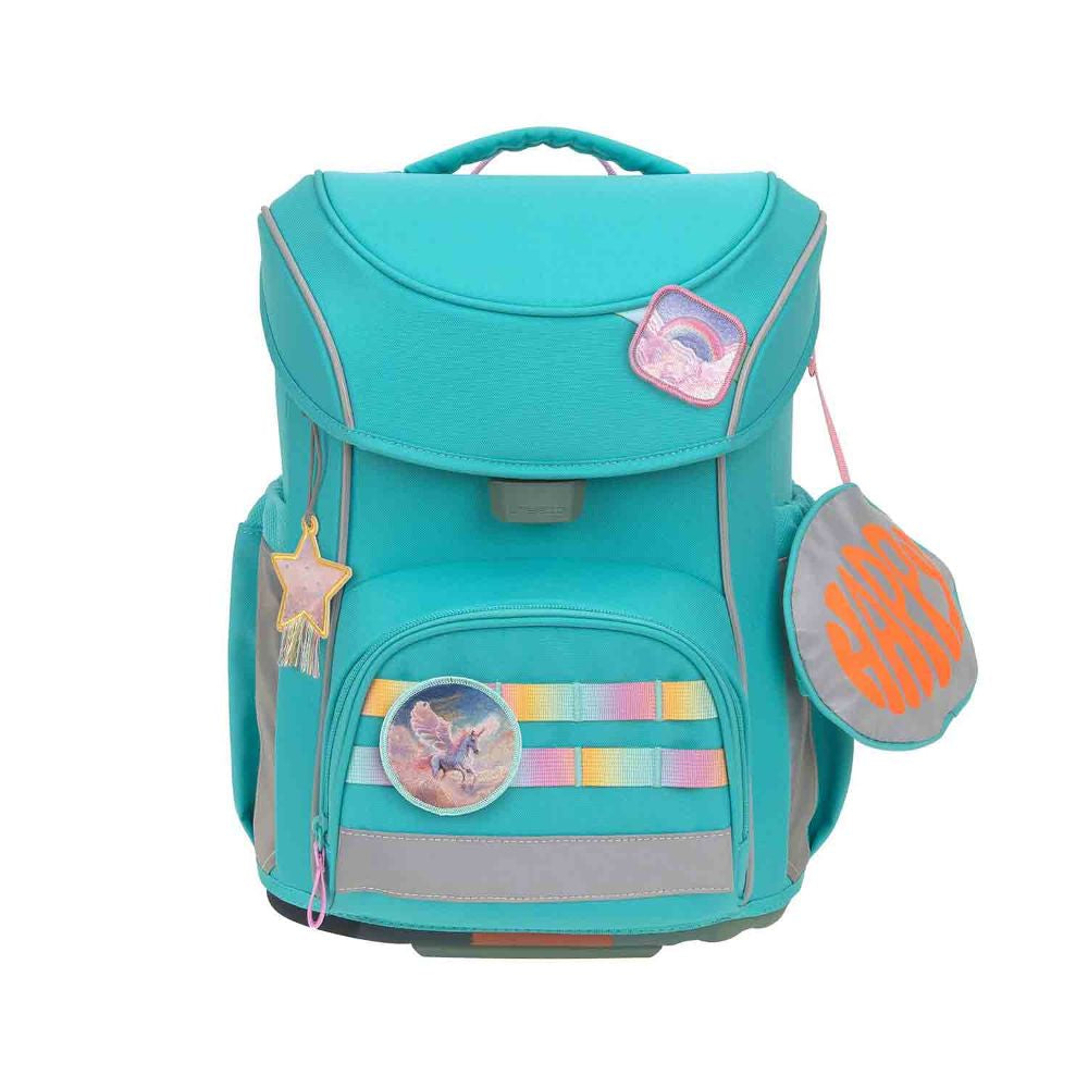 Lässig Slim Unique Turquoise Schulranzen Set 7tlg.
