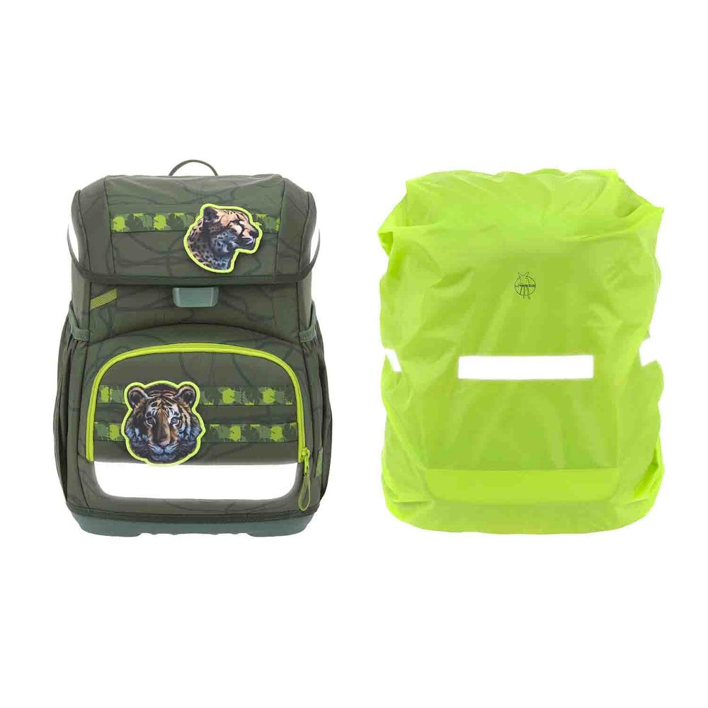Lässig Light Unique Jungle Green Schulranzen Set 6tlg.
