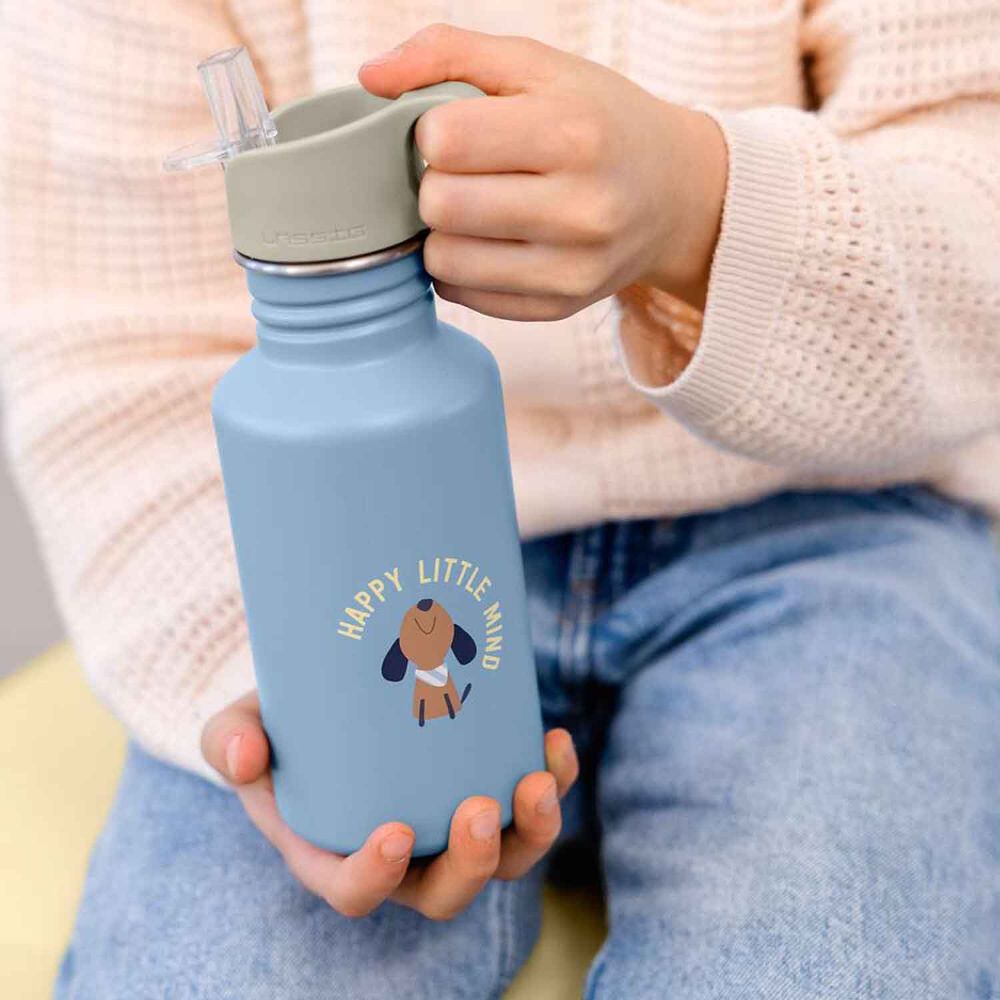 Lässig Trinkflasche 0,5 Liter Edelstahl Party Blue Green