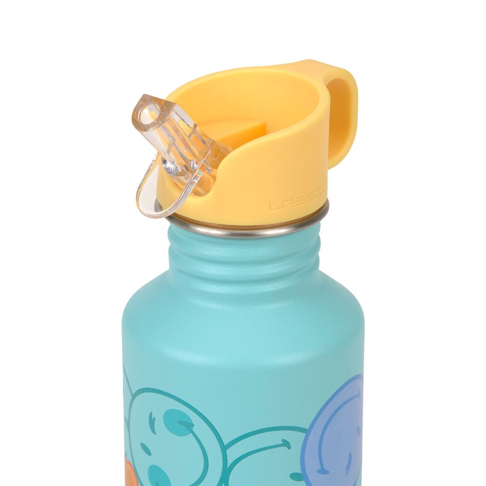 Lässig Trinkflasche 0,5 Liter Edelstahl SmileyWorld Turquois