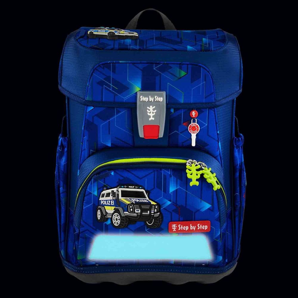 Step by Step Cloud Police Truck Charly Schulranzen Set 5tlg.