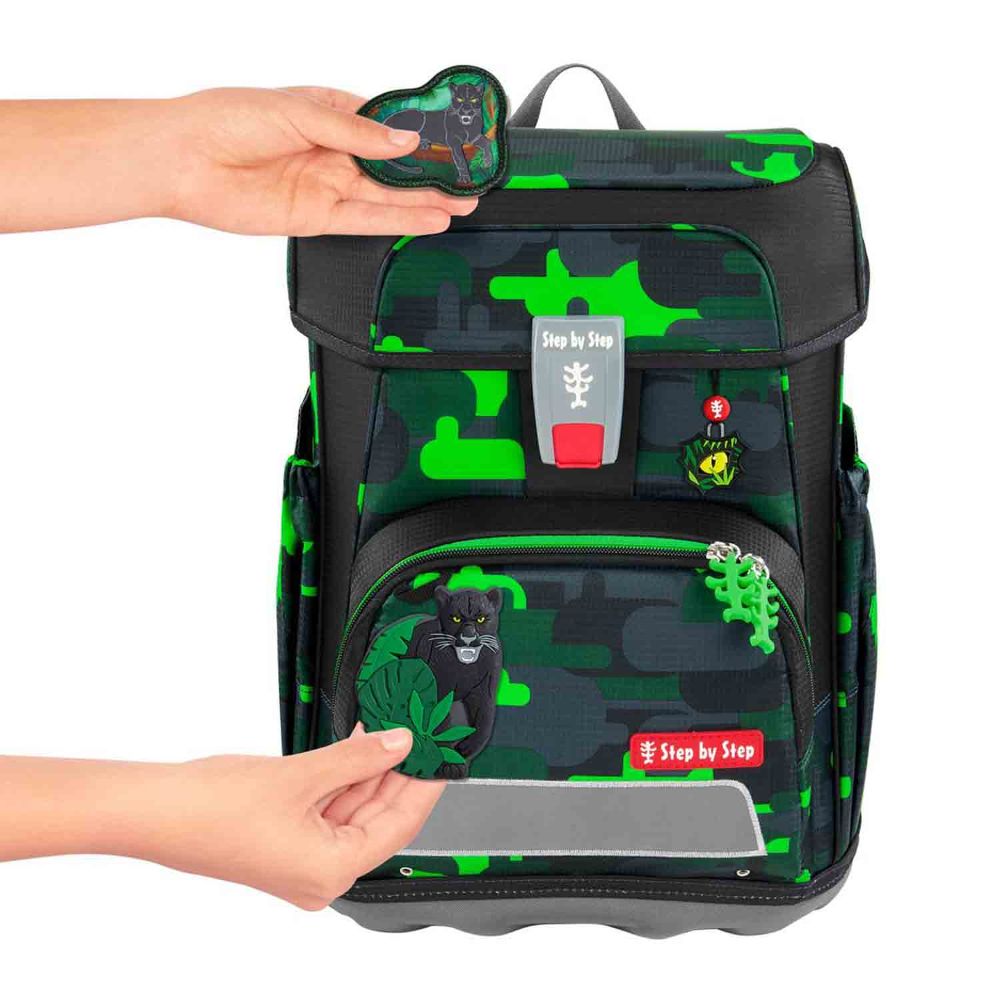 Step by Step Cloud Black Cat Chiko Schulranzen Set 5tlg.