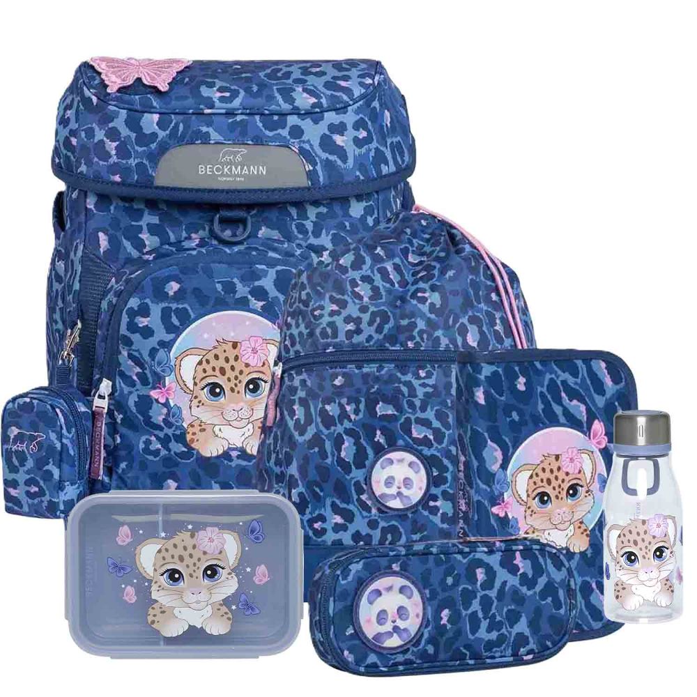 Beckmann Plus Air Cheeta Schulranzen Set 8tlg.