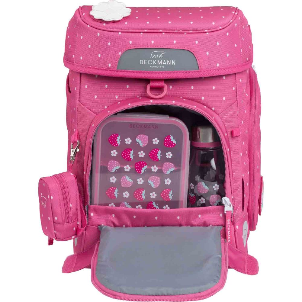 Beckmann Plus Air Strawberry Schulranzen Set 8tlg.