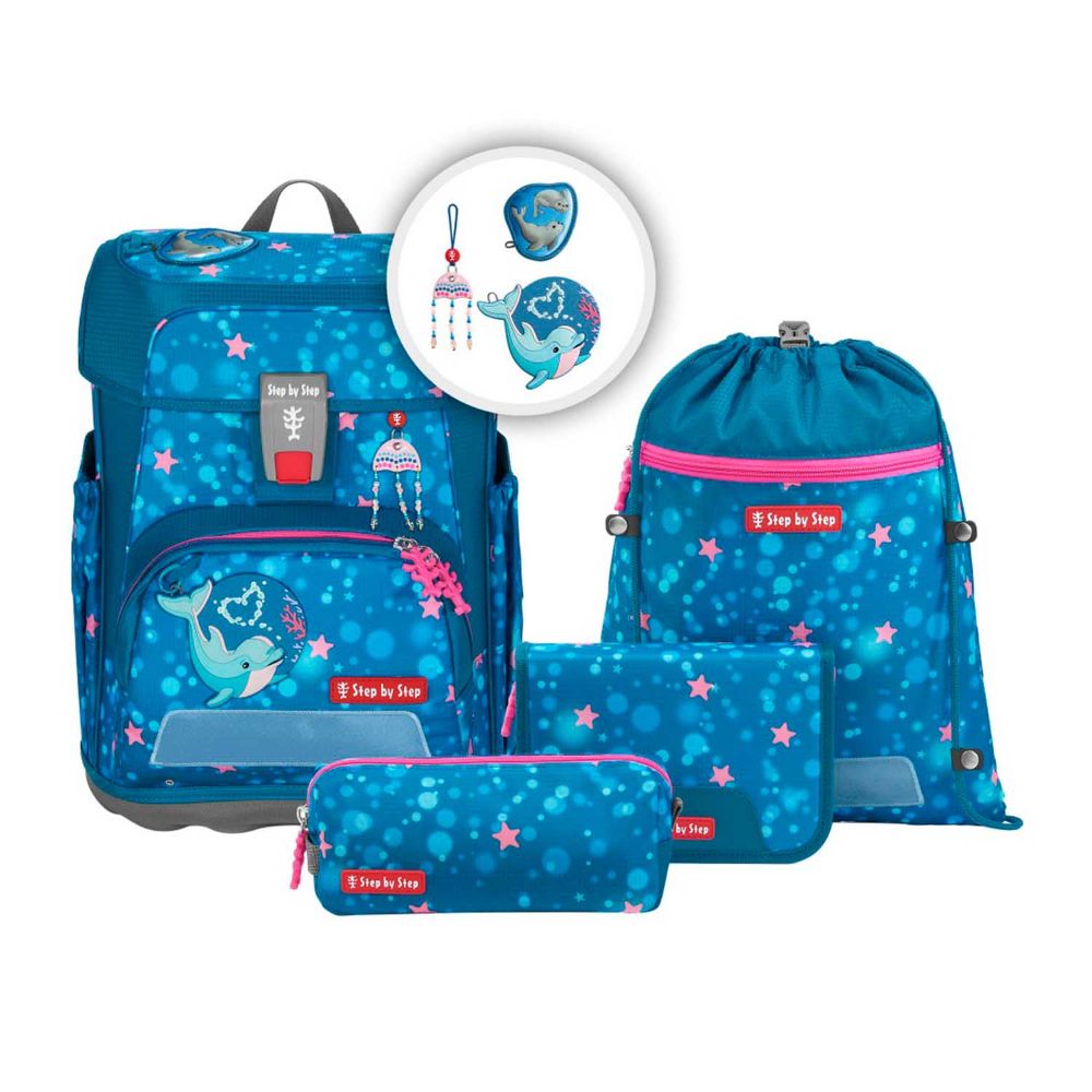 Step by Step Cloud Dolphin Azura Schulranzen Set 5tlg.