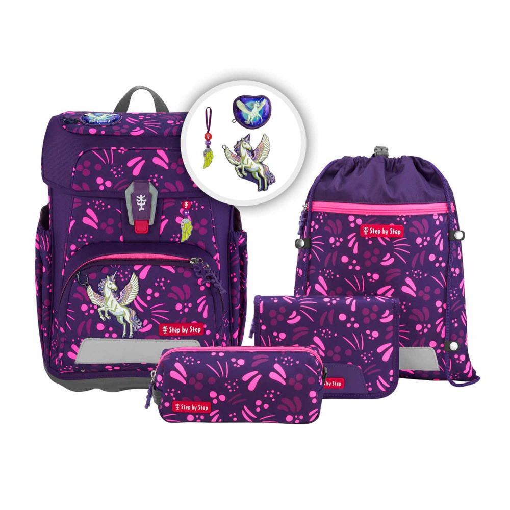 step by step Cloud Shine Pegasus Lia Special Edition Schulranzen Set 5tlg.