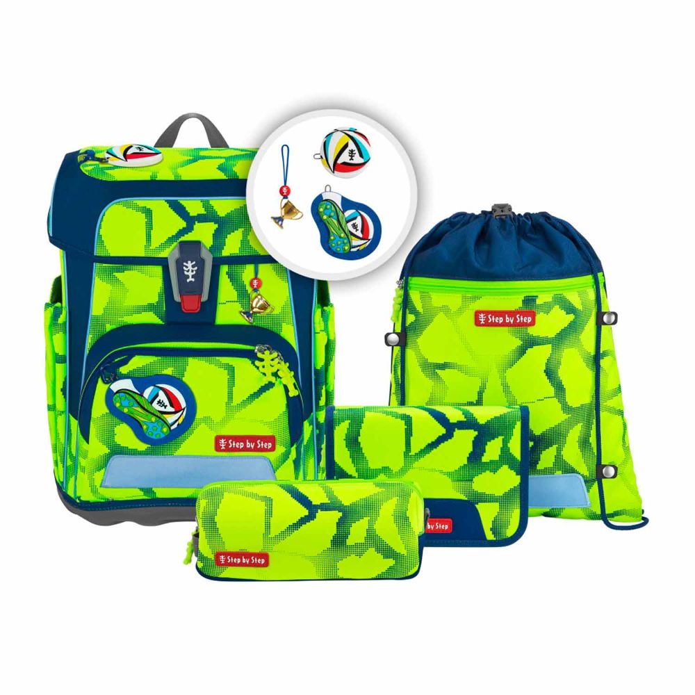 Step by Step Cloud Neon Soccer Leo Special Edition Schulranzen Set 5tlg.