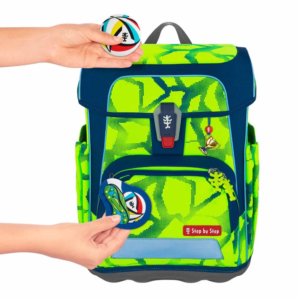 Step by Step Cloud Neon Soccer Leo Special Edition Schulranzen Set 5tlg.