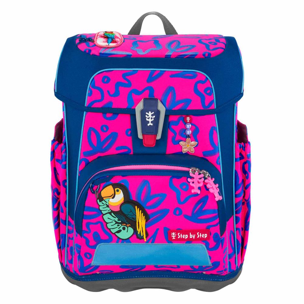 Step by Step Cloud Neon Tropical Bird Polly Schulranzen Set 5tlg.