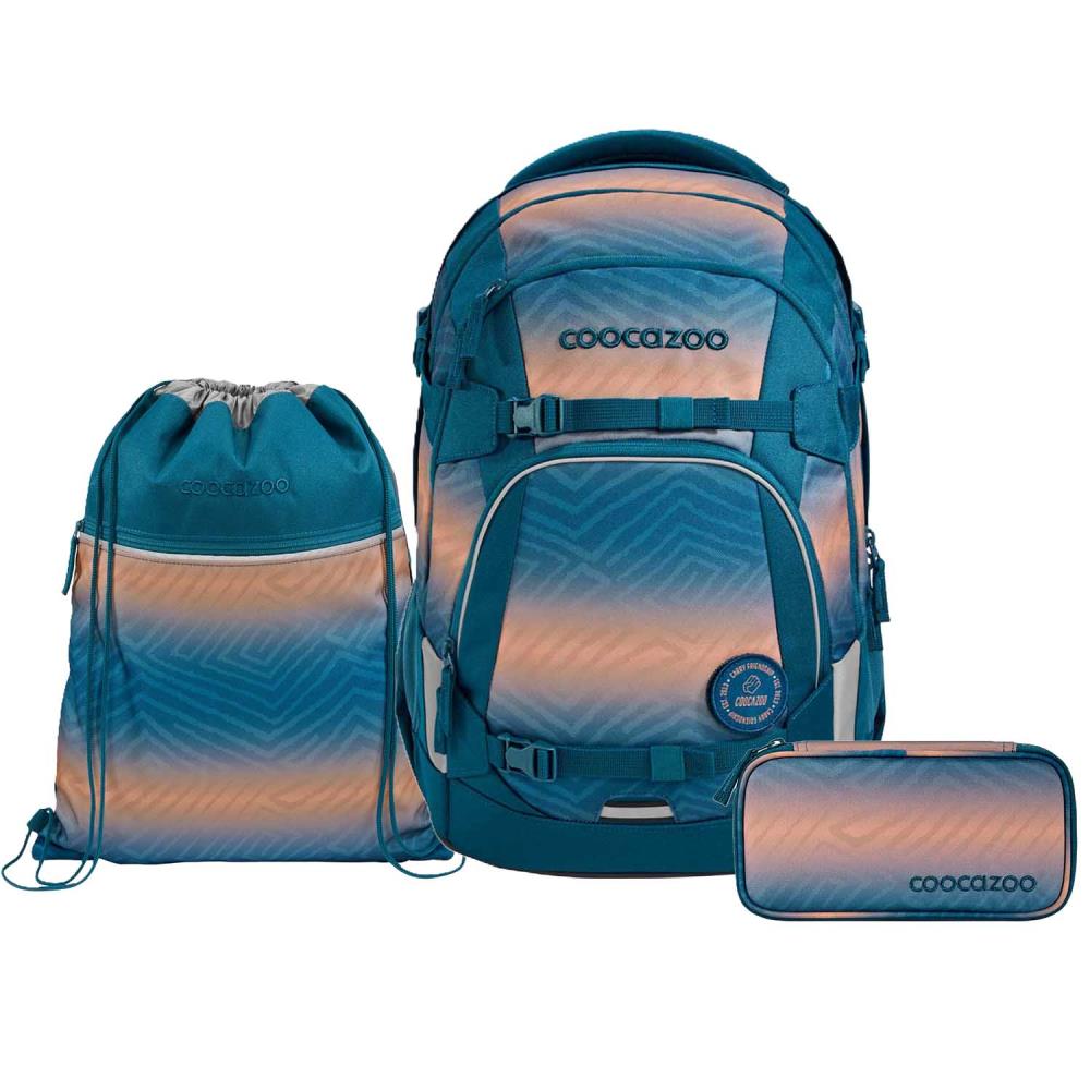 Coocazoo Mate Pacific Tribes Schulrucksack Set 3tlg.